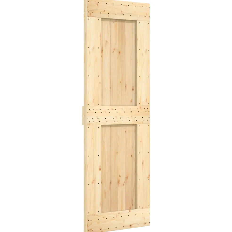 vidaXL Schuifdeur 70 x 210 cm Massief Grenenhout (Niet-Behandeld)
