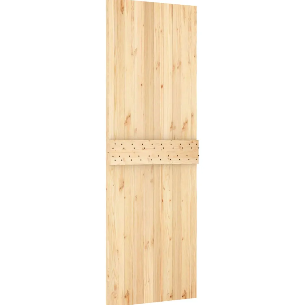 vidaXL Schuifdeur 70 x 210 cm Massief Grenenhout (Niet-Behandeld)