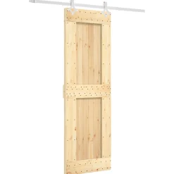 vidaXL Schuifdeur 70 x 210 cm Massief Grenenhout (Niet-Behandeld)