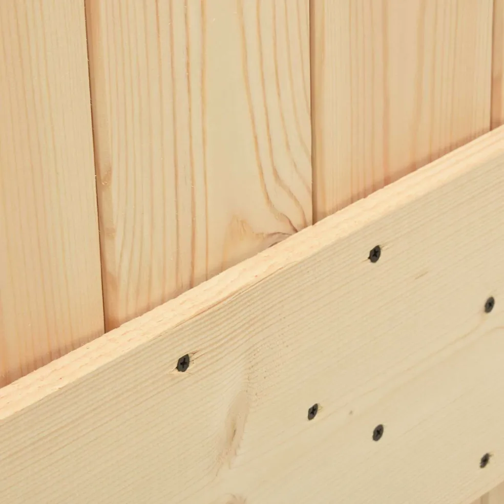 vidaXL Schuifdeur 90 x 210 cm Massief Grenenhout (Niet-Behandeld)