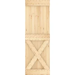 vidaXL Schuifdeur 100 x 210 cm Massief Grenenhout (Niet-Behandeld)