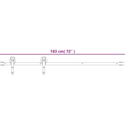 vidaXL Schuifdeur 85 x 210 cm Massief Grenenhout (Niet-Behandeld)