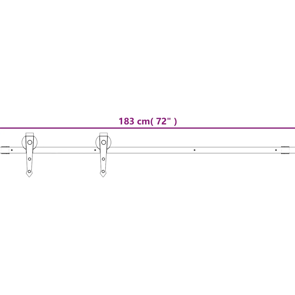 vidaXL Schuifdeur 85 x 210 cm Massief Grenenhout (Niet-Behandeld)