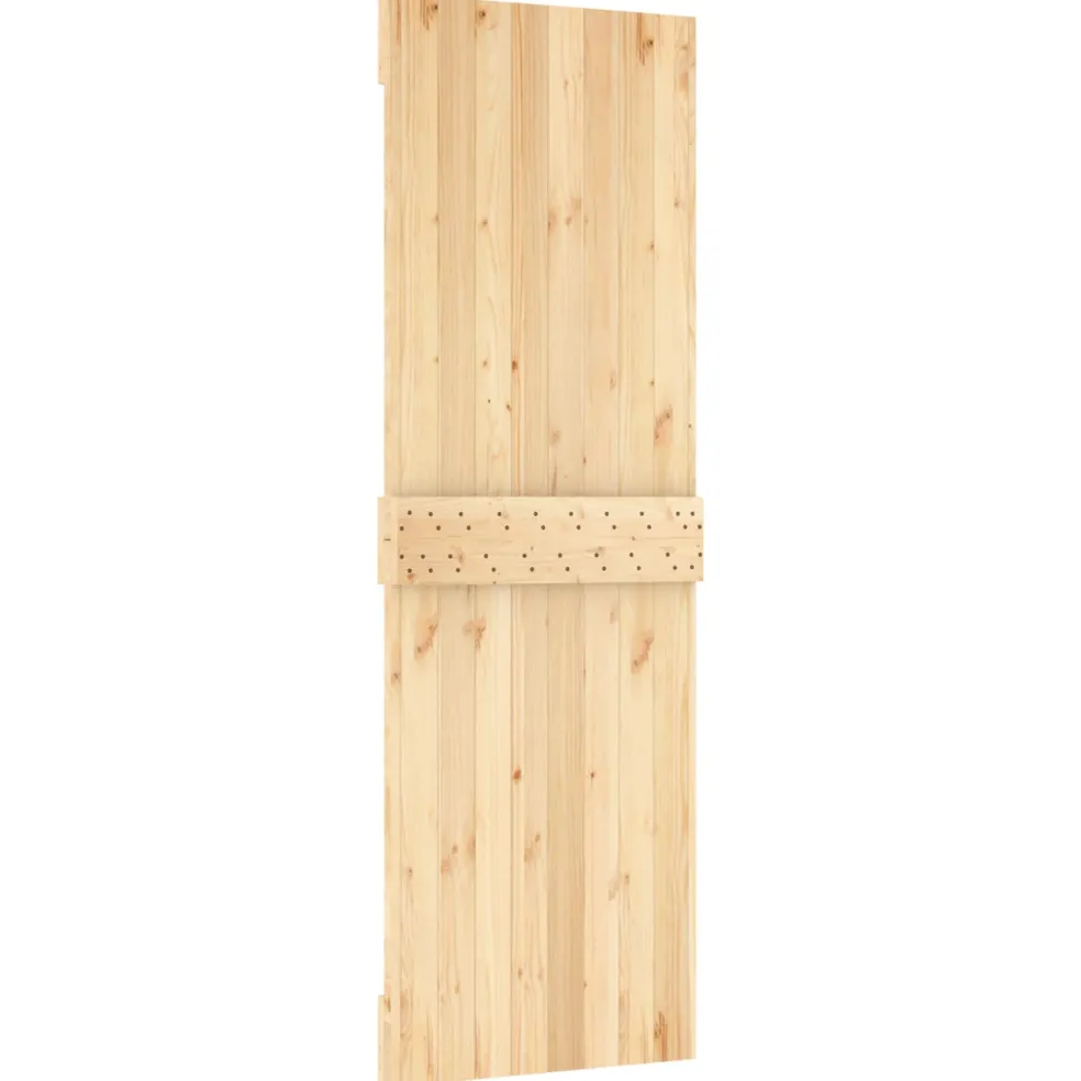 vidaXL Schuifdeur 80 x 208 cm Massief grenenhout Naturel