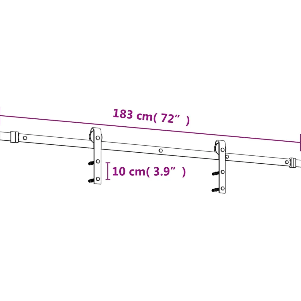 vidaXL Schuifdeur 80 x 208 cm Massief grenenhout Naturel
