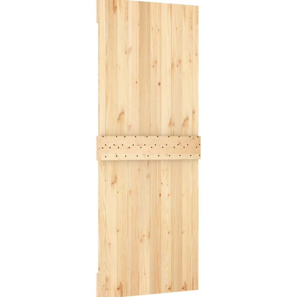 vidaXL Schuifdeur 80 x 210 cm Massief Grenenhout (Niet-Behandeld)