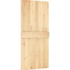 vidaXL Schuifdeur 95 x 210 cm Massief Grenenhout (Niet-Behandeld)