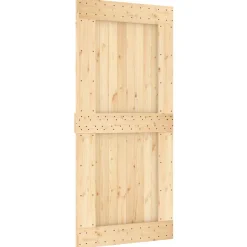 vidaXL Schuifdeur 95 x 210 cm Massief Grenenhout (Niet-Behandeld)
