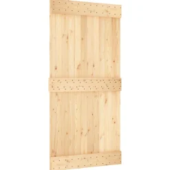vidaXL Schuifdeur 100 x 210 cm Massief Grenenhout (Niet-Behandeld)