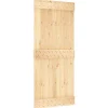 vidaXL Schuifdeur 90 x 210 cm Massief Grenenhout (Niet-Behandeld)