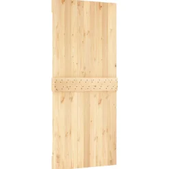 vidaXL Schuifdeur 90 x 210 cm Massief Grenenhout (Niet-Behandeld)