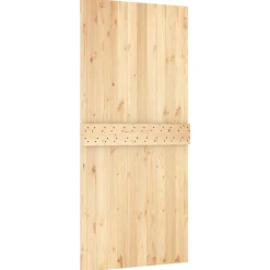 vidaXL Schuifdeur 95 x 210 cm Massief Grenenhout (Niet-Behandeld)