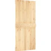 vidaXL Schuifdeur 95 x 210 cm Massief Grenenhout (Niet-Behandeld)