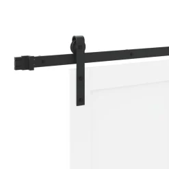 vidaXL Schuifdeur 83 x 202 cm Massief grenenhout Wit en zwart