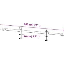 vidaXL Schuifdeur 100 x 210 cm Massief Grenenhout (Niet-Behandeld)