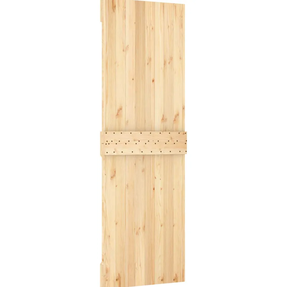 vidaXL Schuifdeur 95 x 210 cm Massief Grenenhout (Niet-Behandeld)