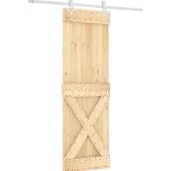 vidaXL Schuifdeur 95 x 210 cm Massief Grenenhout (Niet-Behandeld)