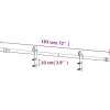 vidaXL Schuifdeur 80 x 210 cm Massief Grenenhout (Niet-Behandeld)