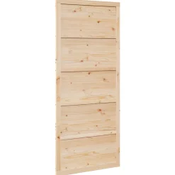 vidaXL Schuifdeur 100 x 2,5 x 208 cm Massief grenenhout Naturel