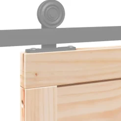 vidaXL Schuifdeur 100 x 2,5 x 208 cm Massief grenenhout Naturel