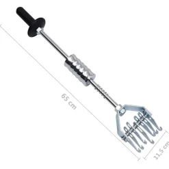 vidaXL Schuifhamer met multiklauw 65 cm koolstofstaal