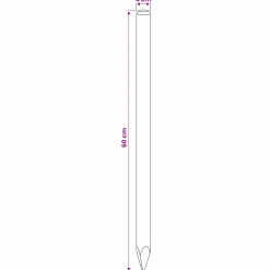 vidaXL Schuttingpalen 15 st Bruin 60 cm Massief grenenhout