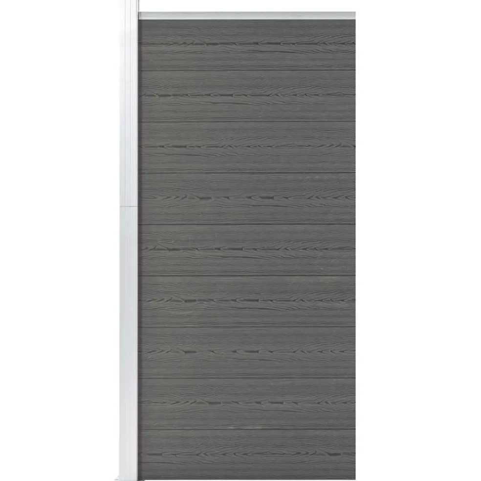 vidaXL Schuttingpaneel 95x186 cm HKC grijs
