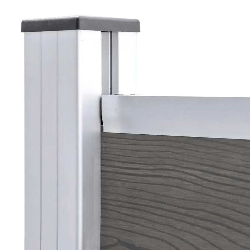 vidaXL Schuttingpaneel 95x186 cm HKC grijs