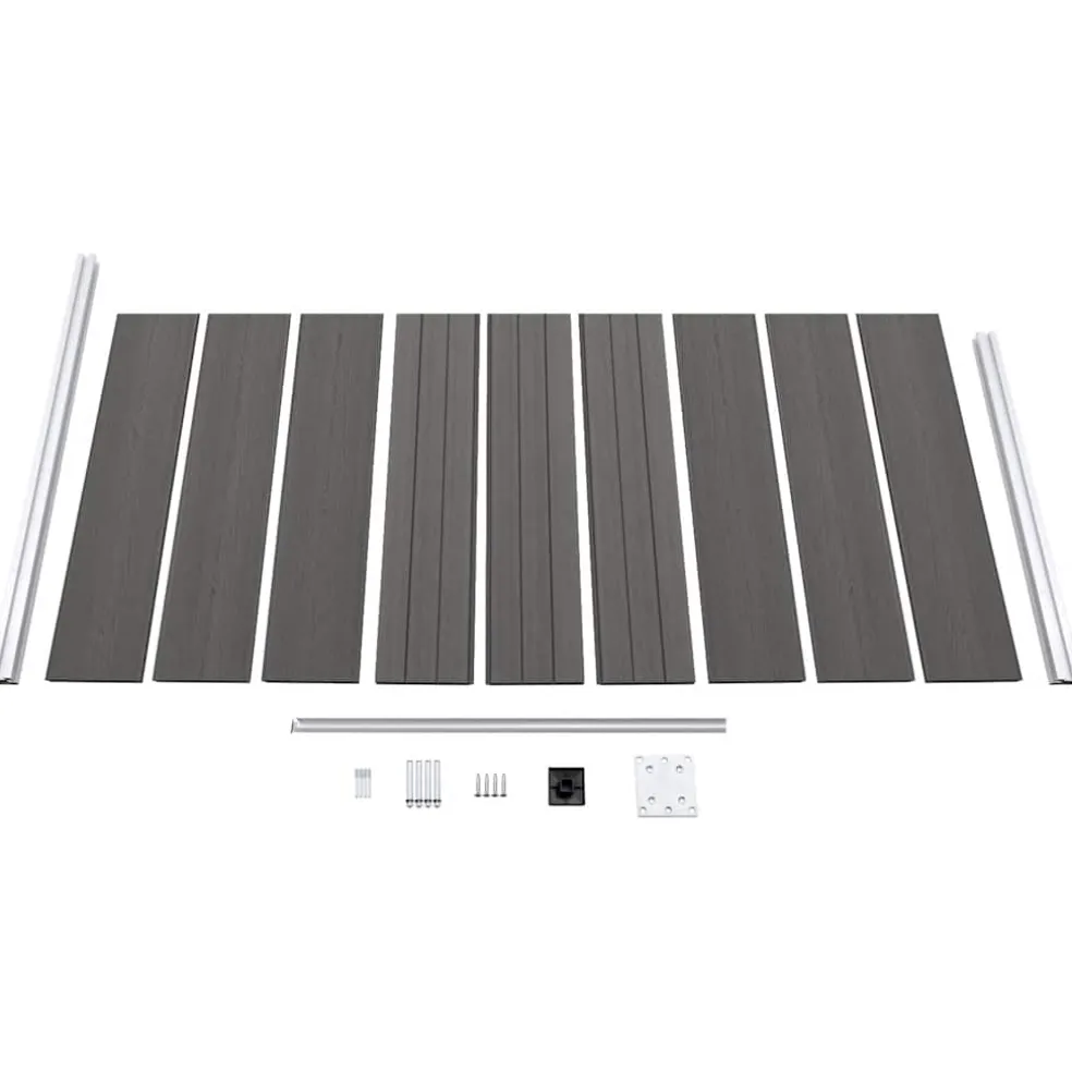 vidaXL Schuttingpaneel 95x186 cm HKC grijs