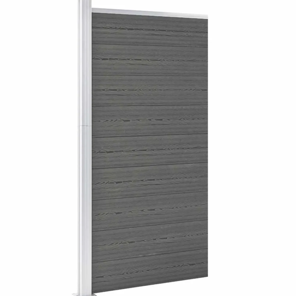 vidaXL Schuttingpaneel 95x186 cm HKC grijs