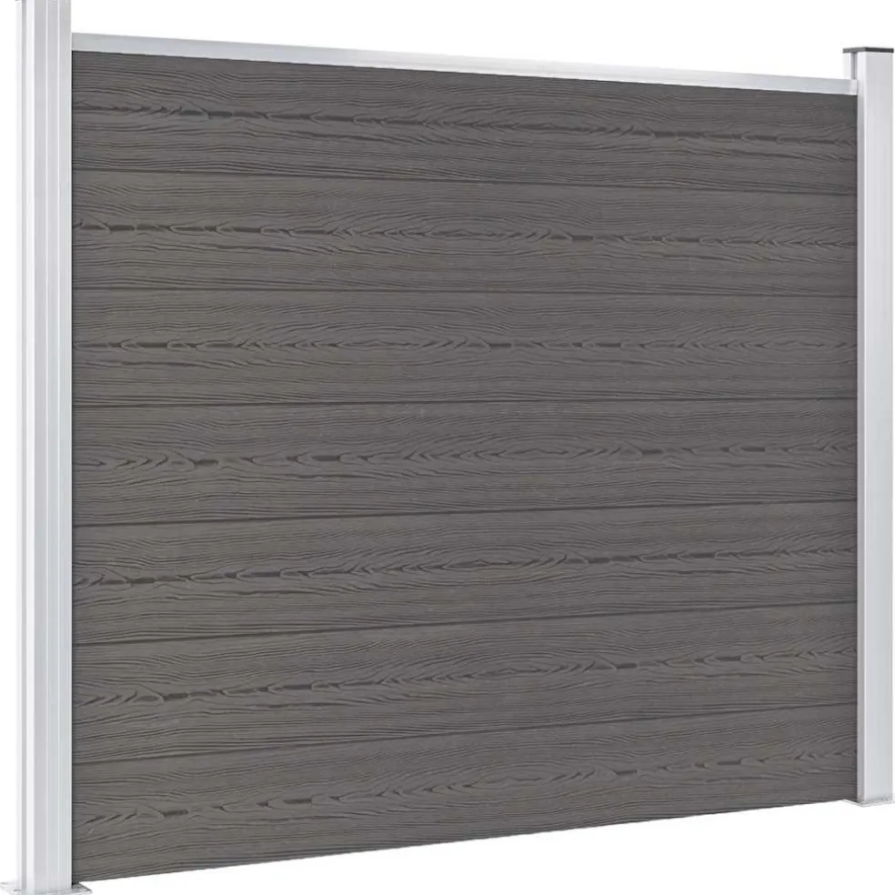 vidaXL Schuttingpaneel 180x146 cm HKC grijs