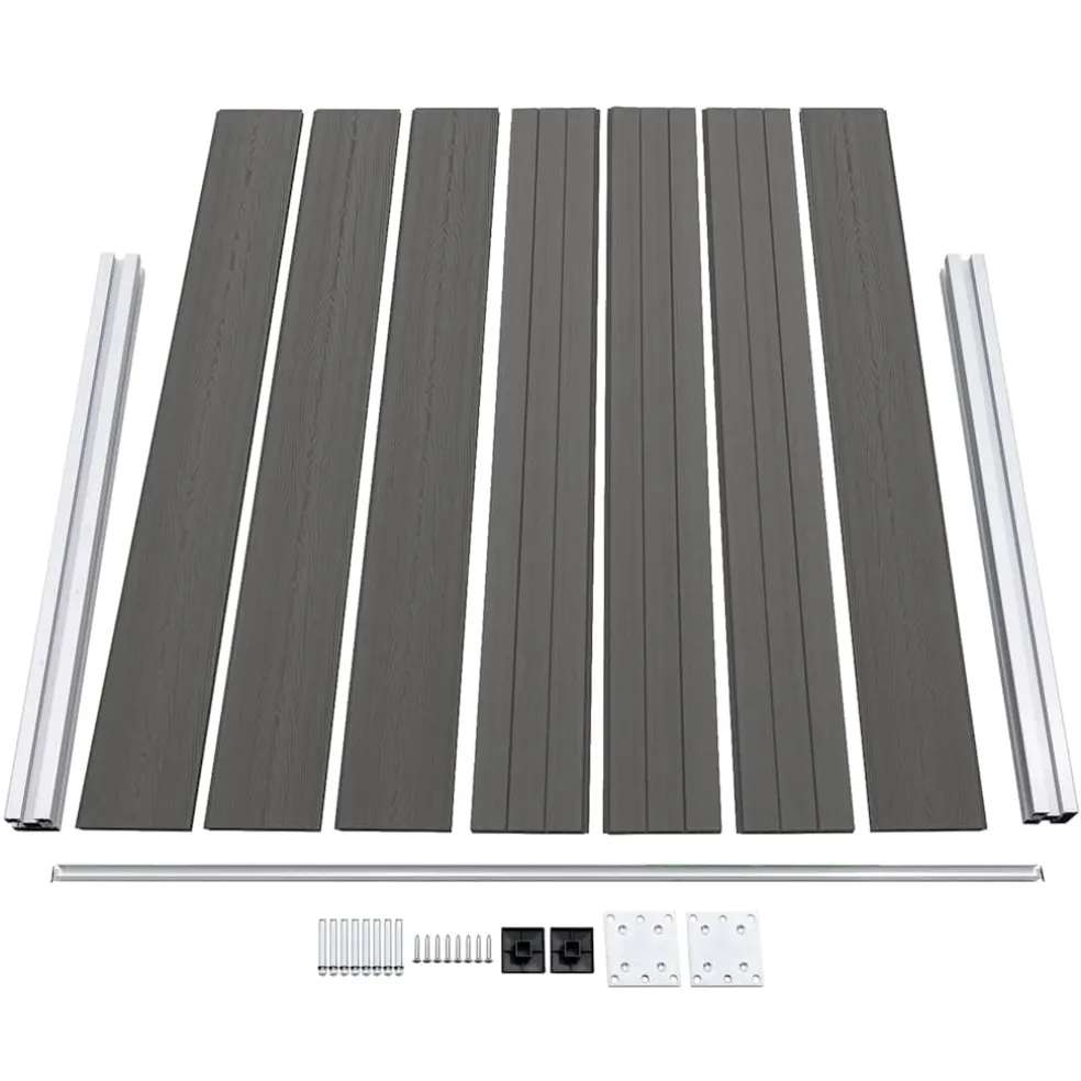 vidaXL Schuttingpaneel 180x146 cm HKC grijs
