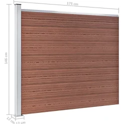 vidaXL Schuttingpanelenset 872x146 cm HKC bruin