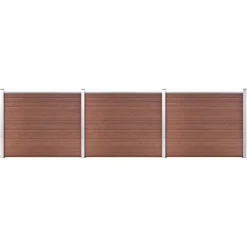 vidaXL Schuttingpanelenset 526x146 cm HKC bruin