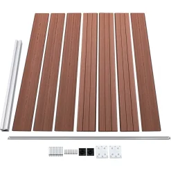 vidaXL Schuttingpanelenset 526x146 cm HKC bruin