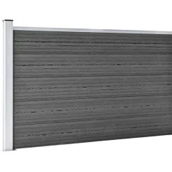 vidaXL Schuttingpanelenset 526x105 cm HKC zwart