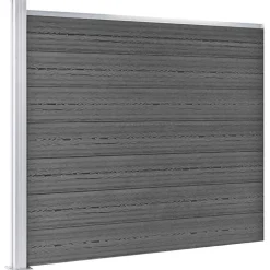 vidaXL Schuttingpanelenset 699x146 cm HKC zwart