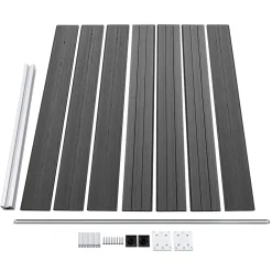 vidaXL Schuttingpanelenset 699x146 cm HKC zwart