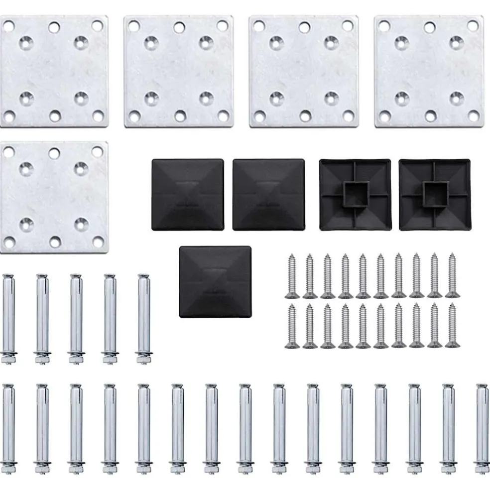 vidaXL Schuttingpanelenset 699x146 cm HKC zwart