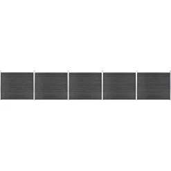 vidaXL Schuttingpanelenset 872x146 cm HKC grijs