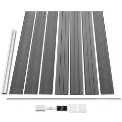 vidaXL Schuttingpanelenset 872x146 cm HKC grijs