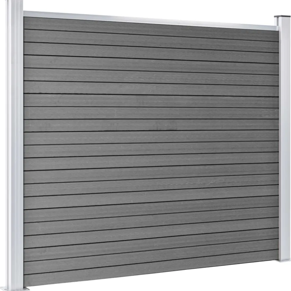 vidaXL Schuttingpanelenset 872x146 cm HKC grijs