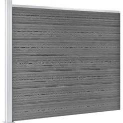 vidaXL Schuttingpanelenset 699x146 cm HKC grijs