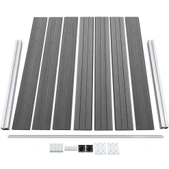 vidaXL Schuttingpanelenset 699x146 cm HKC grijs