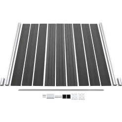 vidaXL Schuttingpanelenset 1484x(105-186) cm HKC zwart