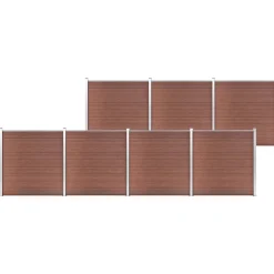 vidaXL Schutting 1564x186 cm HKC bruin
