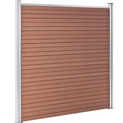 vidaXL Schutting 1391x186 cm HKC bruin