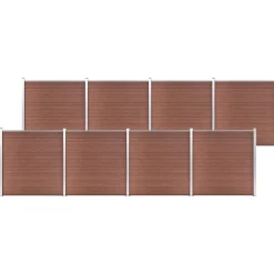 vidaXL Schutting 1391x186 cm HKC bruin