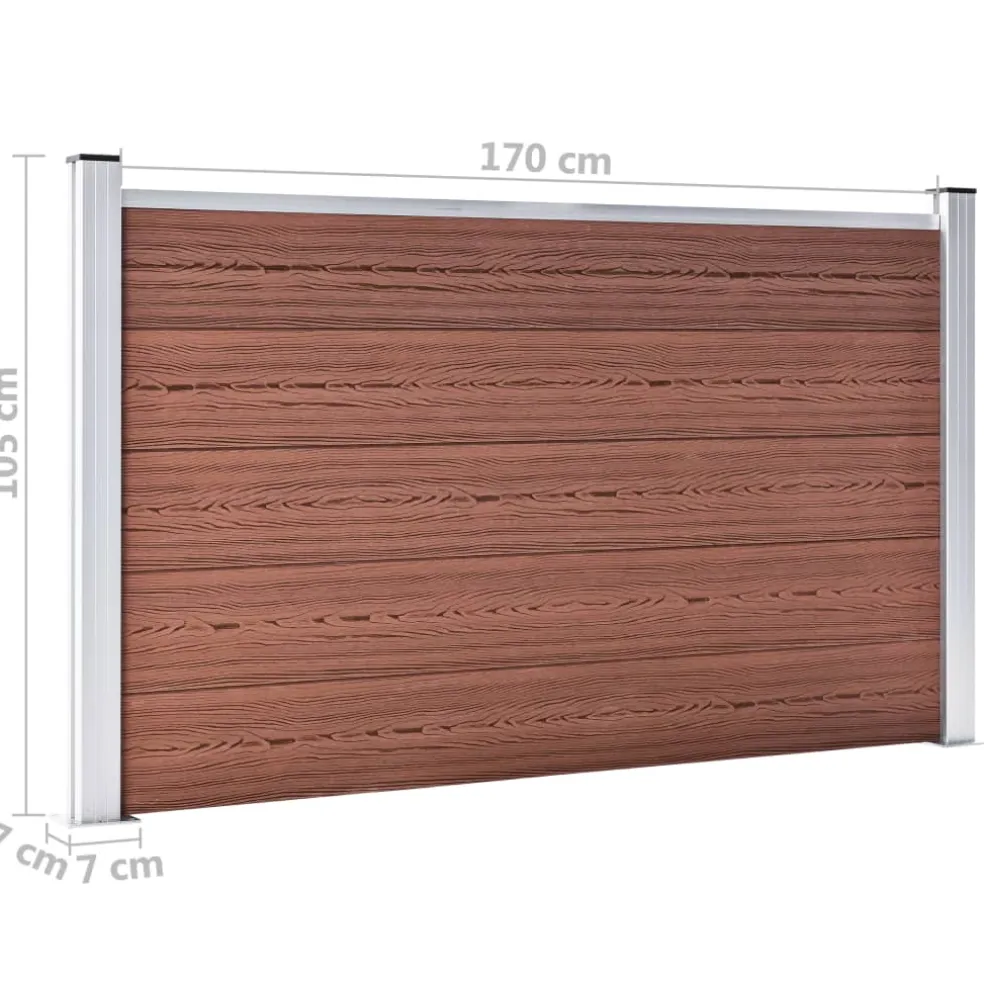 vidaXL Schutting 180x105 cm HKC bruin