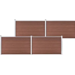 vidaXL Schutting 699x106 cm HKC bruin